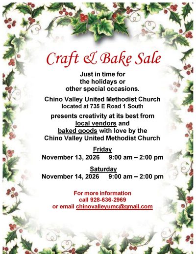 2026 November Craft Sale Flyer